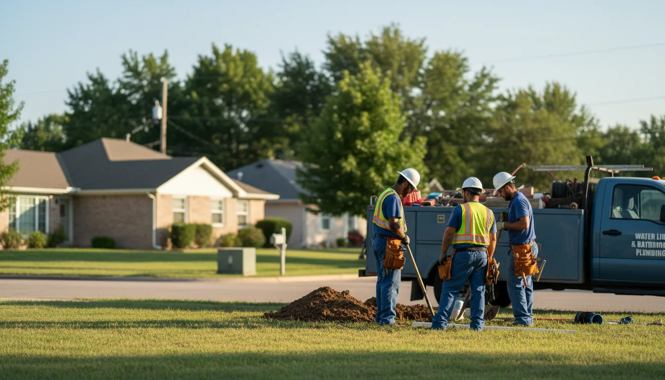 Residential water line and bathroom plumbing service in Garden City, AL